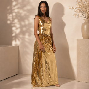 Dress Collections gold night party dress